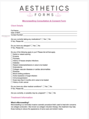 Microneedling Consent Form